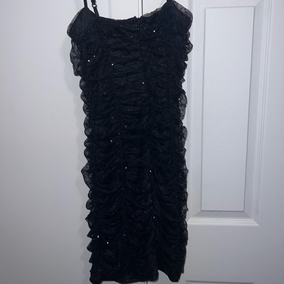 Black scrunched sequin dress - Picture 2 of 4